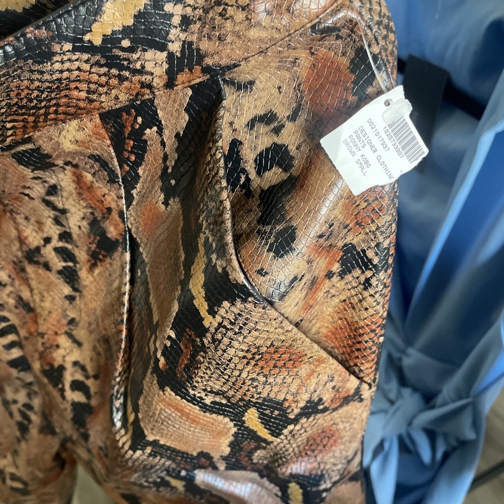 Rony Kobo Snake Print Pants Size Small - Picture 5 of 10